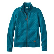 L.L. Bean Deep Turquoise Quilted Full Zip Jacket - Women's Small