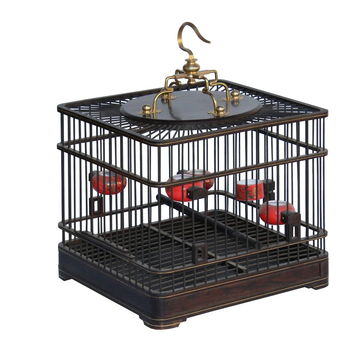 Quality Handmade Chinese Huali Rosewood Square Shape Decor Birdcage ws639S Quality Handmade Chinese Huali Rosewood Square Shape Decor Birdcage ws639S