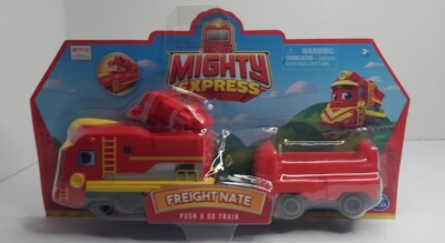 MIGHTY EXPRESS Push & Go FREIGHT NATE w Cargo Car Netflix 2022 - New Red