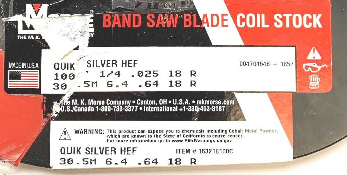 100' x 1/4 x 18R CARBON FLEX BACK BANDSAW COIL STOCK - USA 100' x 1/4 x 18R CARBON FLEX BACK BANDSAW COIL STOCK - USA