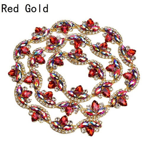 90cm Rhinestone Trim Crystal Diamante Floral Applique Chain Accessories Wedding - Picture 6 of 17