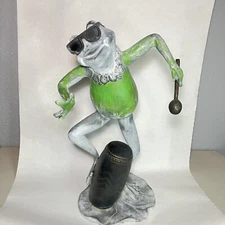 Drummer Frog Garden Sculpture Statue Musician 21"H ~ SPI Home