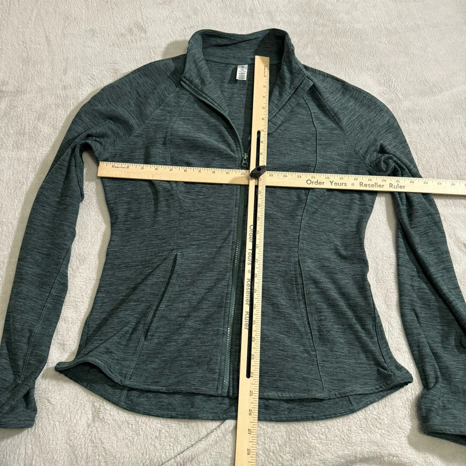 yogalicious full zip long sleeve thumbhole shirt