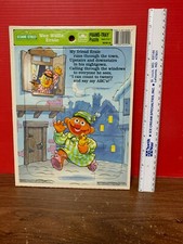 1989 Golden Sesame Street Wee Willie Ernie Tray Puzzle 4524B-36 Made In USA