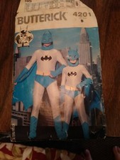 B 4201 SEW PATTERN COSTUME Adult/ Child BATMAN OUTFIT Size B Cut Pattern