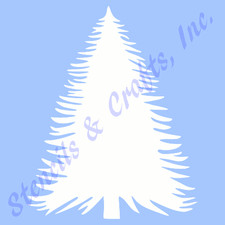 PINE TREE STENCIL PATTERN PLANT TEMPLATE CRAFT PAINT SCRAPBOOK COLOR ART NEW