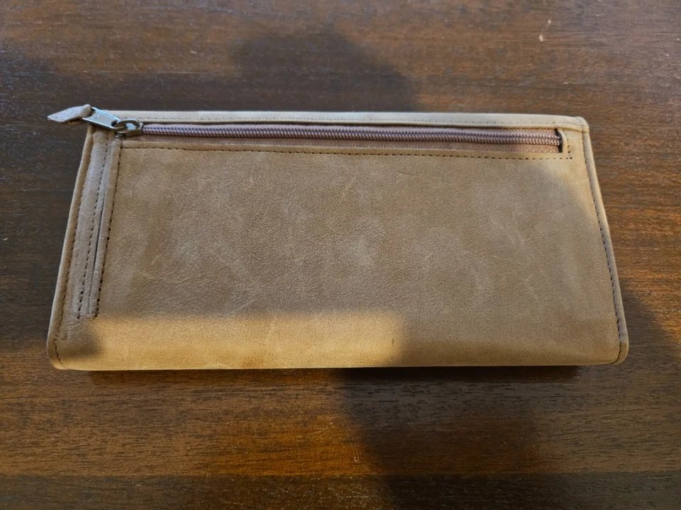 Carteira de couro em relevo Pacers licenciada pela NFL e suporte para talão de cheques NOVO - Imagem 2 de 4