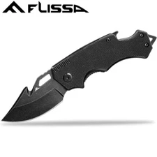 FLISSA 2.5" Mini Stainless Steel Folding Pocket Knife Drop Point Pocket Knife US