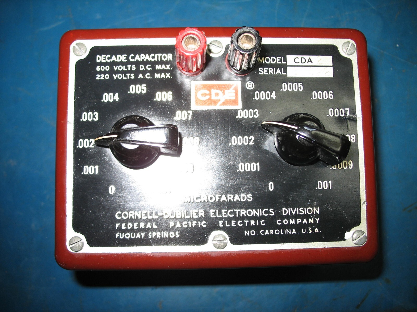 CDE Cornell-Dubilier Electronics CDA2 Decade Capacitor Unit | eBay