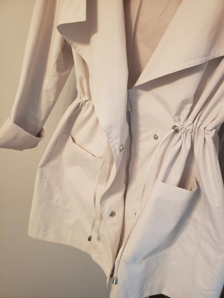 Caslon размер L розовый с капюшоном шнурка водопада подпоясанный Тренч, носили один раз - Изображение 4 из 4