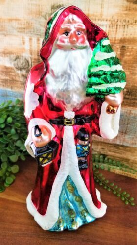 VTG Midwest of Cannon Falls Mercury Glass Santa Christmas Ornament Figure 13 in - Picture 1 of 11