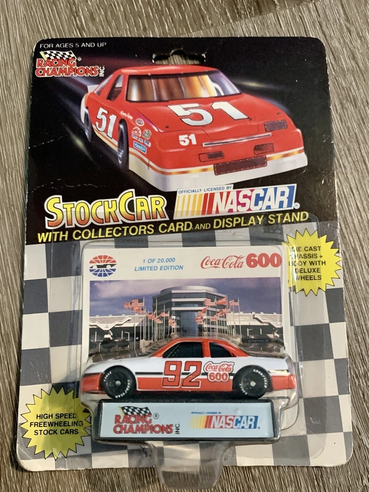 Racing Champions Stock Car #92 Coca Cola 600 Vintage 1992 Limited Edition - Image 2 of 4