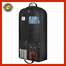 6.5" Gusseted Travel Garment Bag, 43" Durable Suit Bag Storage Hanging Clothes