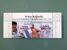 Chorwacja, Ivica Kostelic Mistrz Świata w Alpejskim Niebo, z wisiorkiem, 2011, MNH