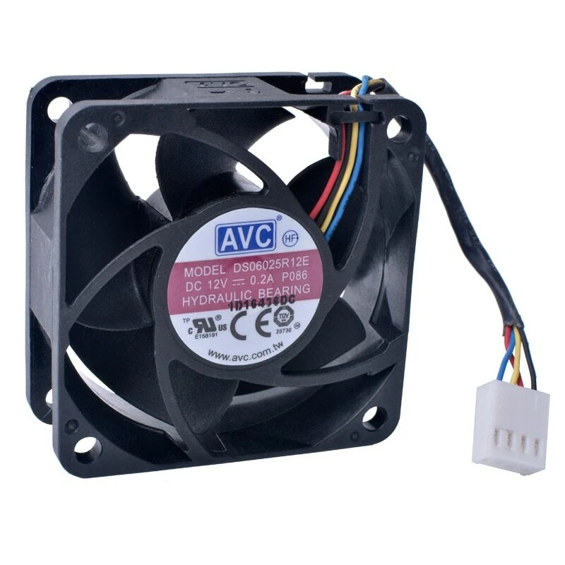 1PC NEW AVC DS06025R12E 6025 60x60x25mm 12V 0.20A 4PIN Cooling Fan Fast Shipping - Image 2 of 4