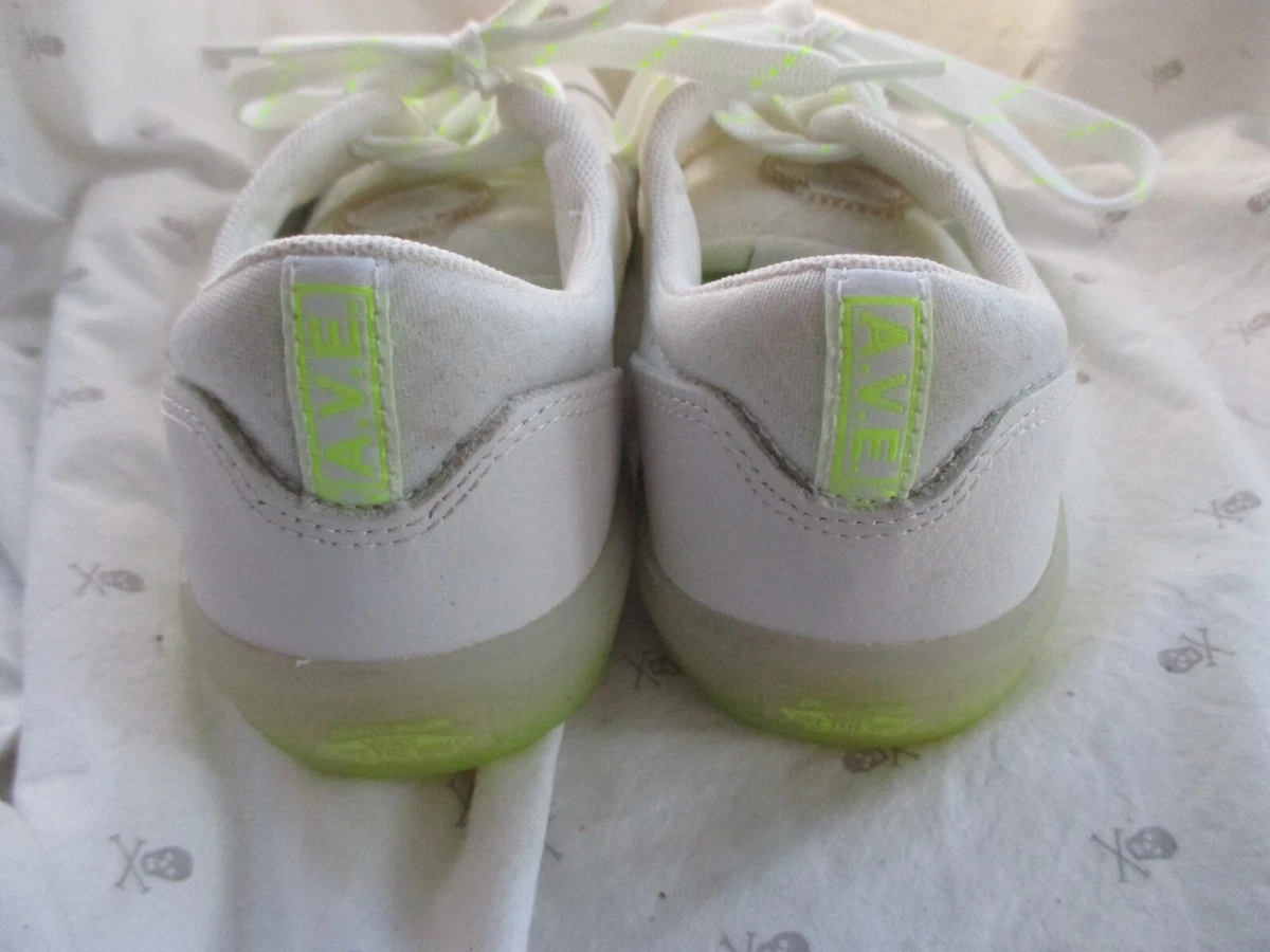 Vans Pro A.V.E. white leather antifreeze yellow soles US men 6.5