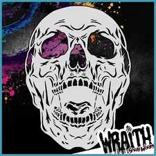 Human Skull #1 - Reusable Airbrush Stencil Template
