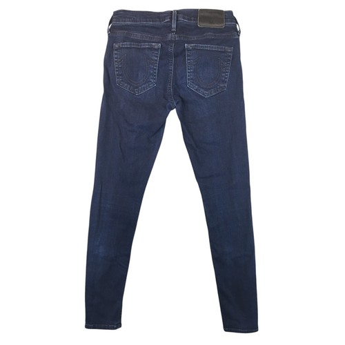 True Religion Jeans Size 27 Low Rise Blue Denim Womens Stretch Casey Skinny Dark - Picture 5 of 6