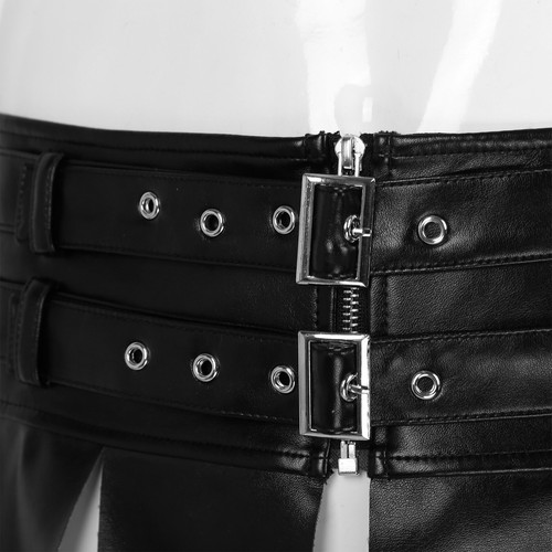Men Faux Leather Gladiator Skirt Kilt Roman Belt Apron Warrior Cosplay Halloween - Picture 12 of 25