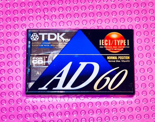 TDK AD 60 VS. XV TYPE I BLANK CASSETTE TAPE (1) (SEALED) TDK AD 60 VS. XV TYPE I BLANK CASSETTE TAPE (1) (SEALED)