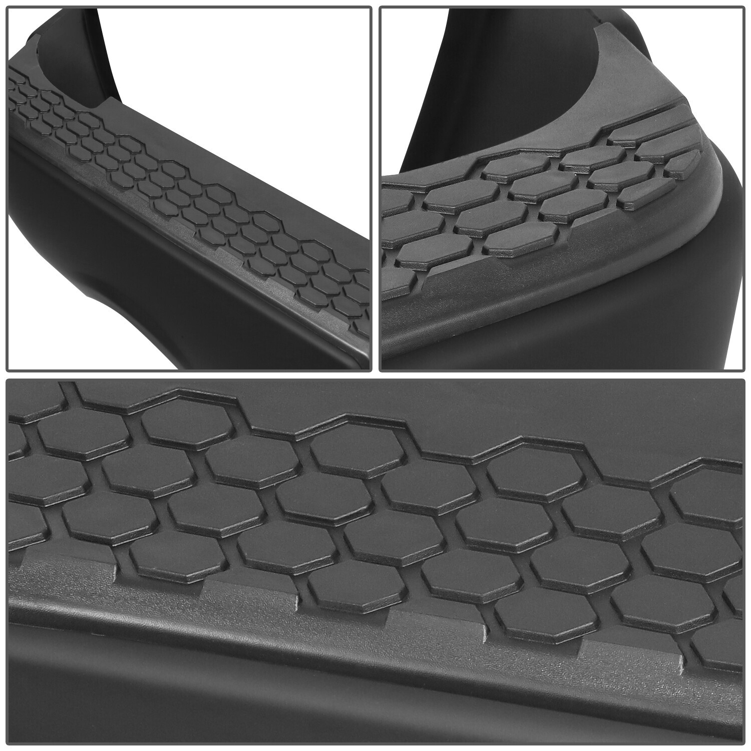 Black Dual Exhaust Rear Step Bumper w/o Sensor Holes for 09-19 Ram 1500- 3500