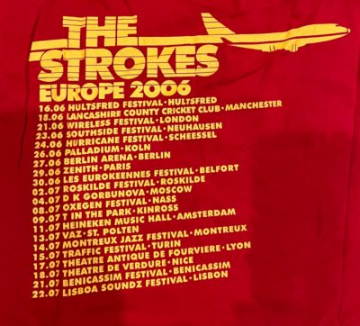 Vintage 2006 The Strokes Europe Tour T-Shirt XL Julian Casablancas