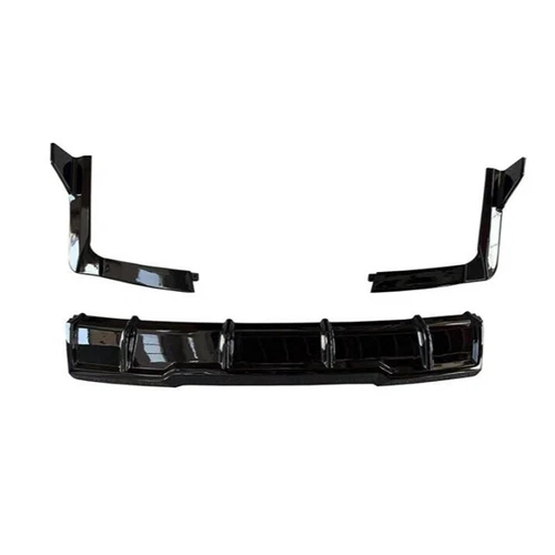 For Audi Q7 S-Line 2016-2019 Rear Bumper Lower Lip Diffuser Spoiler Gloss Black - Foto 2 di 6