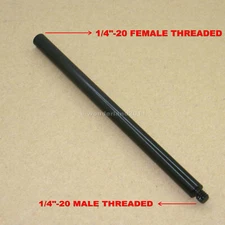 TRIPOD 6"METAL EXTENSION EXTENDER TUBE 1/4"-20 THREAD METAL HD CAMERA ADAPTER  