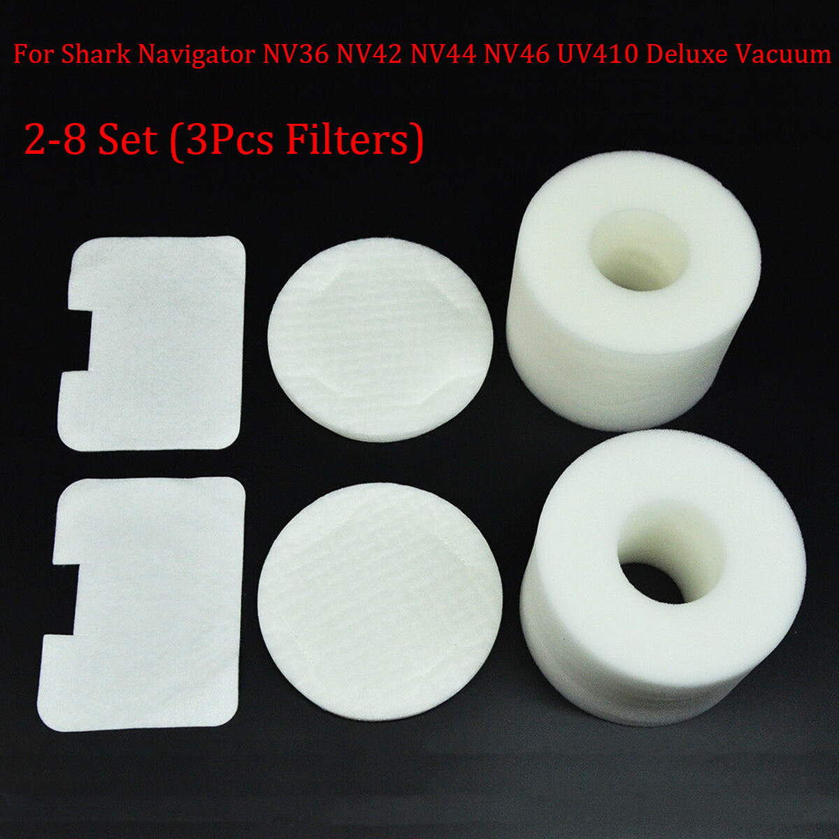 Kit 4 Filtri Di Ricambio Per Aspirapolvere Shark Navigator Deluxe (NV42, NV44, NV46, UV402) – Sostituisce XFF36 - 2