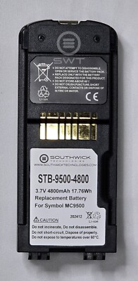Zebra MC9500 Series Replacement Battery 3.7V 4800 mAh Li-Ion