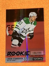 /499 Logan Stankoven RC 2024-25 Synergy Hockey #RJ-9 RED Rookie Journey - Away