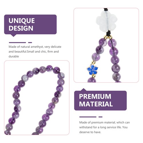 Amethyst Pendant Ladies Phone Accessories Charm Charms Strap Aesthetic - 第 3/12 張圖片