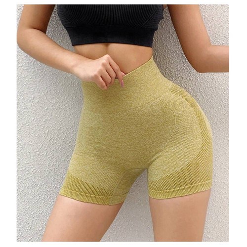 Women's Summer Workout Gym High Waisted Yoga Shorts Scrunch Butt Lifting Booty - Picture 2 of 12