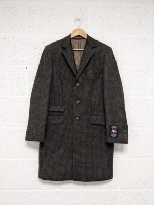 Marks Spencer Moon Yorkshire Tweed Jacket 100% Wool Brown Size
