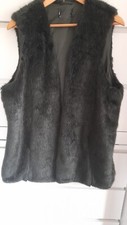 Faux Fur Gillet Waistcoat Sleeveless Green 18 To 20