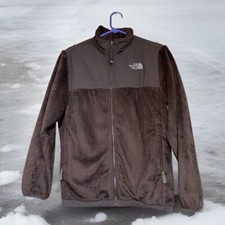 The North Face Denali Girls Youth Full Zip Brown Fleece Jacket Size XL