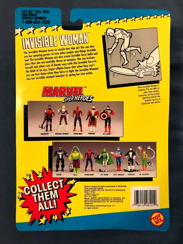 Vintage 1994 Marvel Fantastic Four Invisible Woman (Catapult Power Launcher) - Image 2 of 2