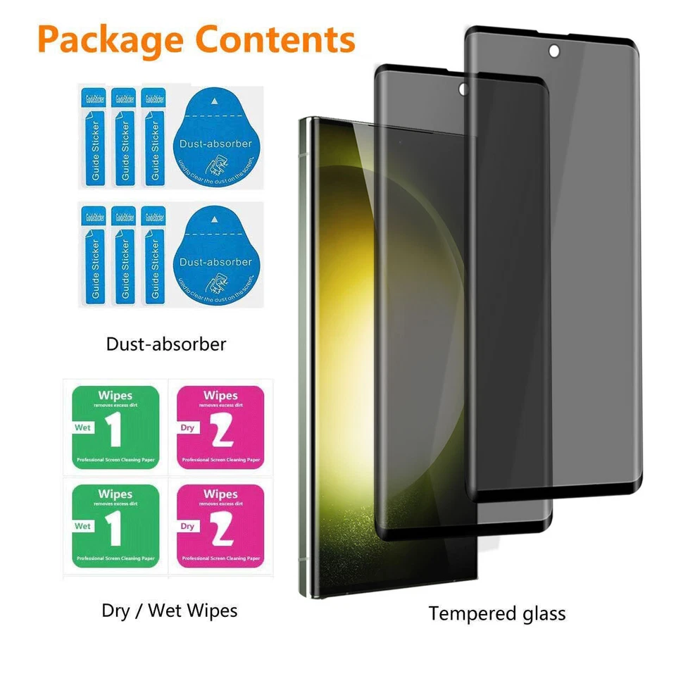 Protector de pantalla de privacidad para Samsung S24 S23 S22 S21 S20 FE Ultra S10 Note 20 10 Foto 3 de 4