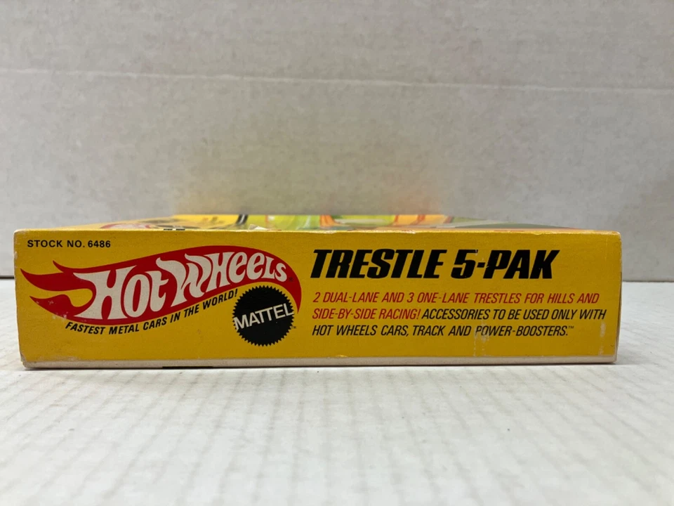 VINTAGE ORIGINAL MATTEL 1969 HOTWHEELS TRESTLE 5 - PAK - FACTORY SEALED BOX - Image 3 of 4
