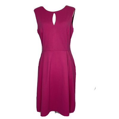 Cynthia Rowley M Sleeveless Waisted Knee Length Cut Out Dress Pockets Hot  Pink | eBay