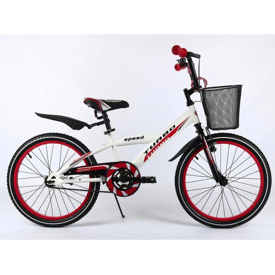 BMX 20" Kinderfahrrad Jungen & Mädchen Fahrrad Kinderrad Spielrad Bike Weiß/Rot - Bild 2 von 4
