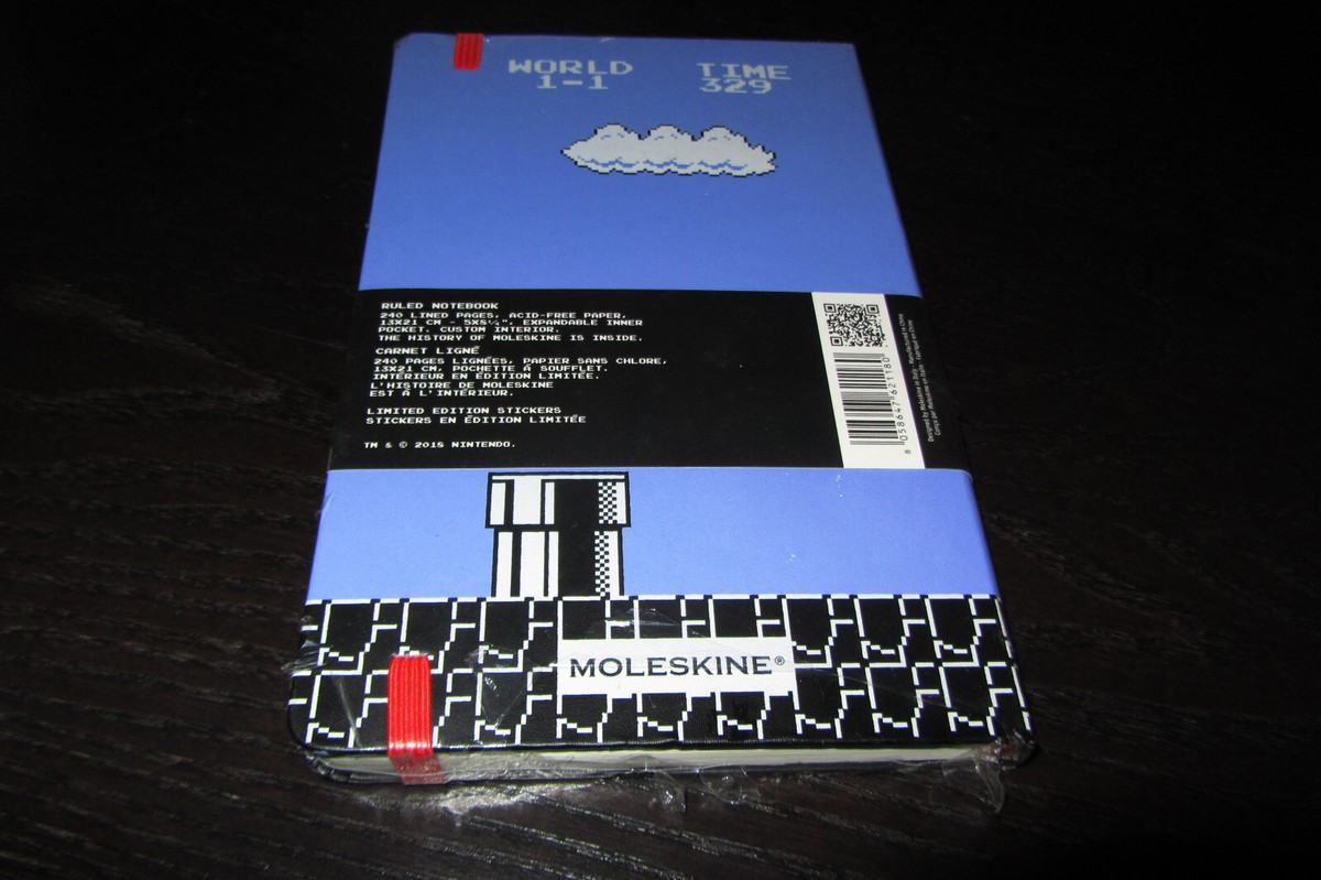 NEW MOLESKINE LIMITED EDITION SUPER MARIO NOTEBOOK LARGE NEW