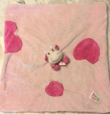 Rare Blankets And  Beyond Pink Cow Gold Milkshake Soda Baby Security Lovey