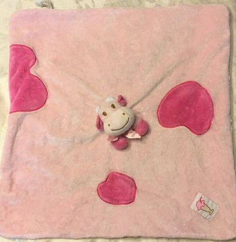Blankets & Beyond Pink Cow Lovey Milkshake Soda Baby Girl Security Giraffe