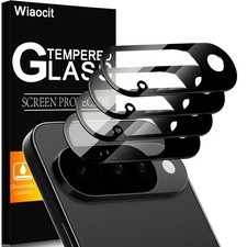 Wiaocit 4 Pack Tempered Glass Camera Lens Protector for Google Pixel 10-Black