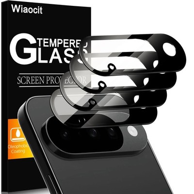 Wiaocit 4 Pack Tempered Glass Camera Lens Protector for Google Pixel 10-Black 