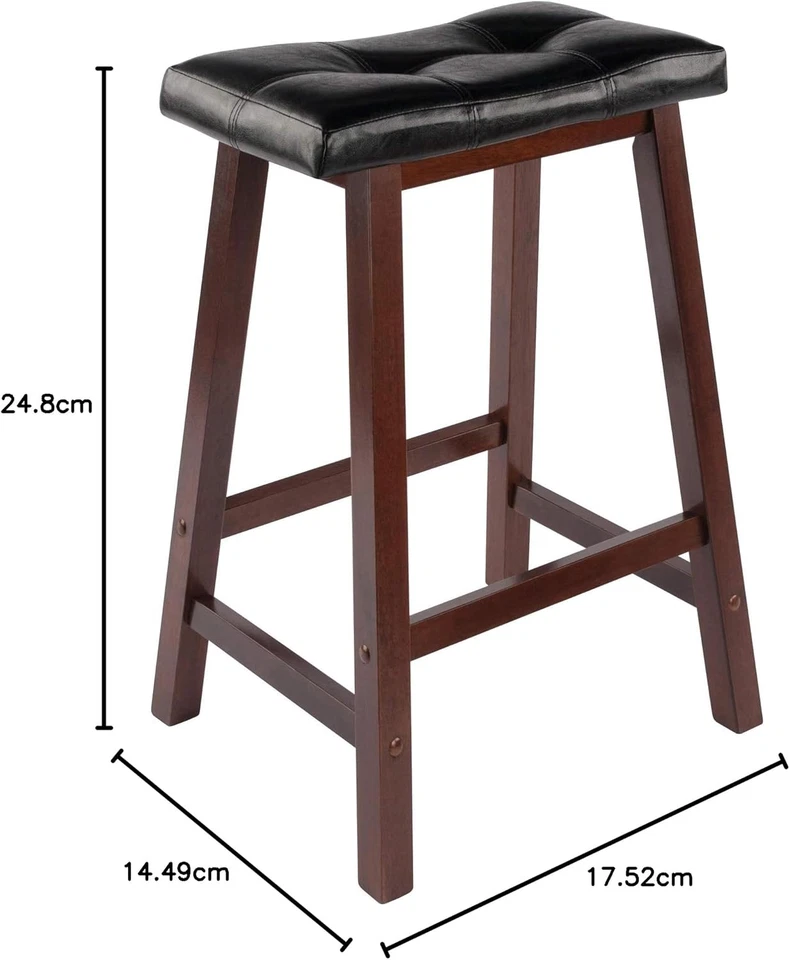 Mona Stool, 24", Antique Walnut - Image 3 of 4