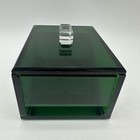 Vintage MCM Green Acrylic Cigarette Dispenser 5X4” Needs Repair