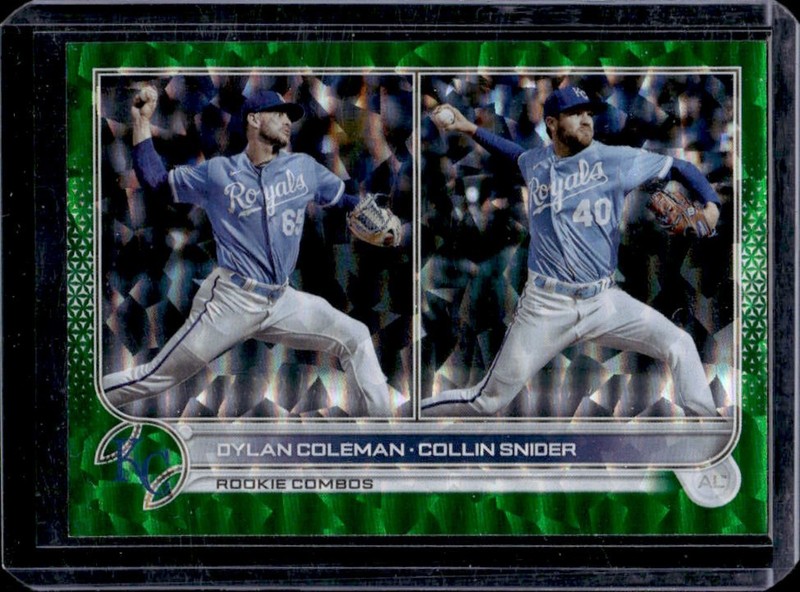 2022 Topps Update Dylan Coleman Collin Snider RC Green Foil Rookie #/499 Royals