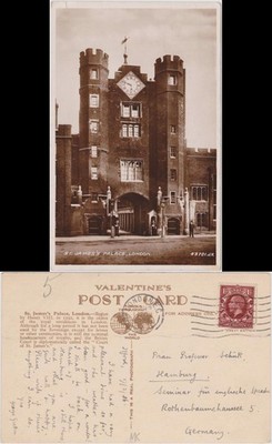 Postcard London St. James's Place 1936